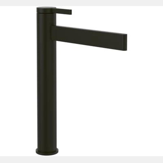 Mitigeur lavabo droit surélevé  Dawn sans tirette Noir mat