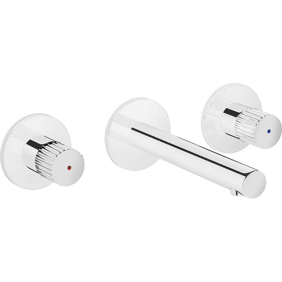Mitigeur lavabo encastré, partie visible avec 3 rosaces, finition chromée | A42582