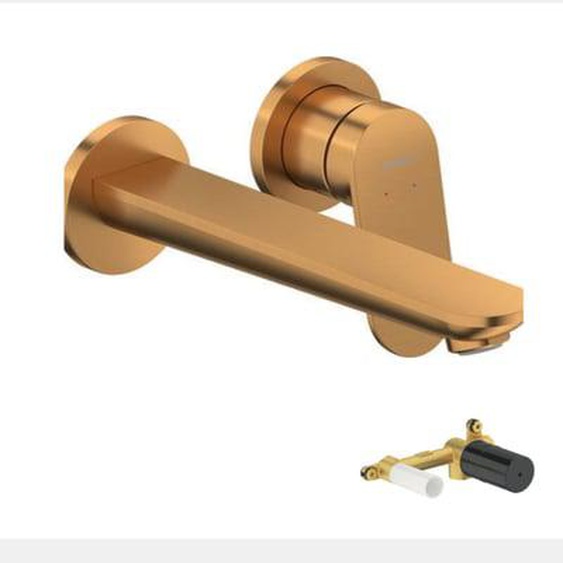 Mitigeur lavabo encastré Wave bronze brossé + corps encastré