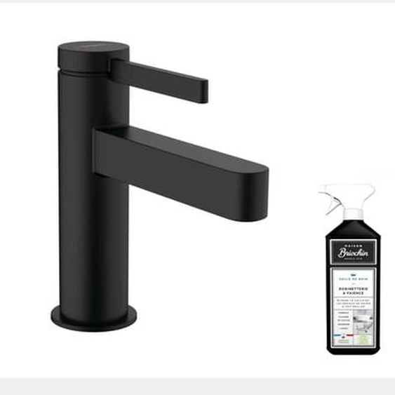 Mitigeur lavabo Finoris 100 noir mat + nettoyant Briochin