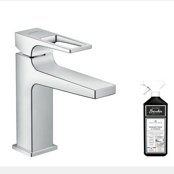 Mitigeur lavabo Metropol 110 poignée étrier chrome + nettoyant Briochin
