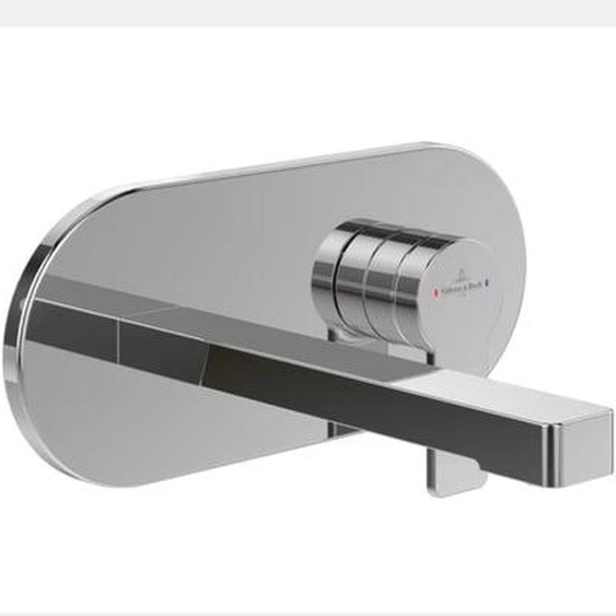 Mitigeur lavabo mural  Architectura avec vidage Push Open chrome