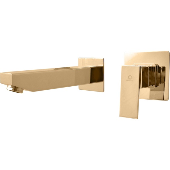 Mitigeur lavabo mural encastrable LOIRA en laiton doré