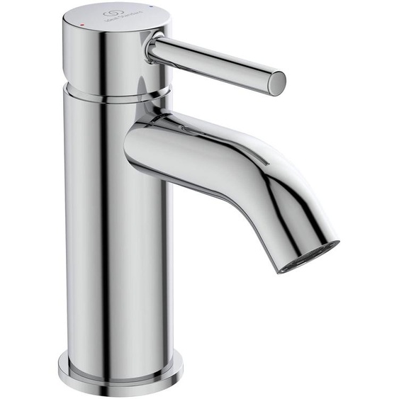 Mitigeur pour lavabo, chromé, débit de 5 litres par minute, avec bonde