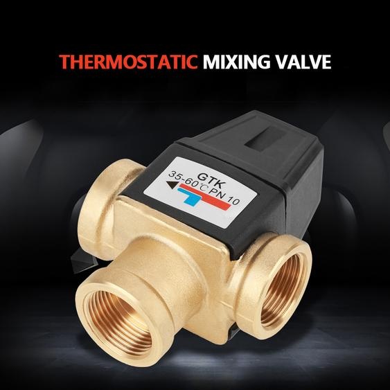mitigeur thermostatique en laiton 3 voies DN20 à filetage femelle pour chauffe-eau solaire