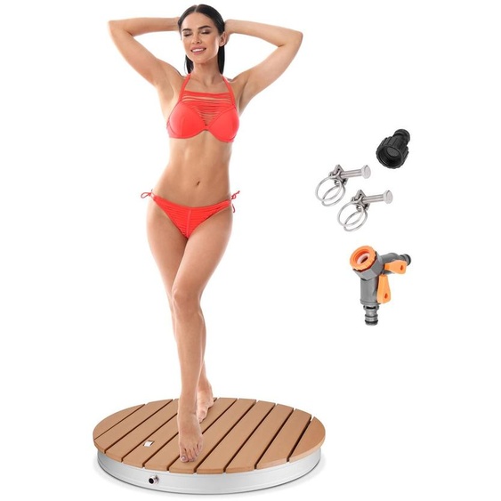 Mitra - Douche de jardin, douche au sol avec pédale Ø 70 cm