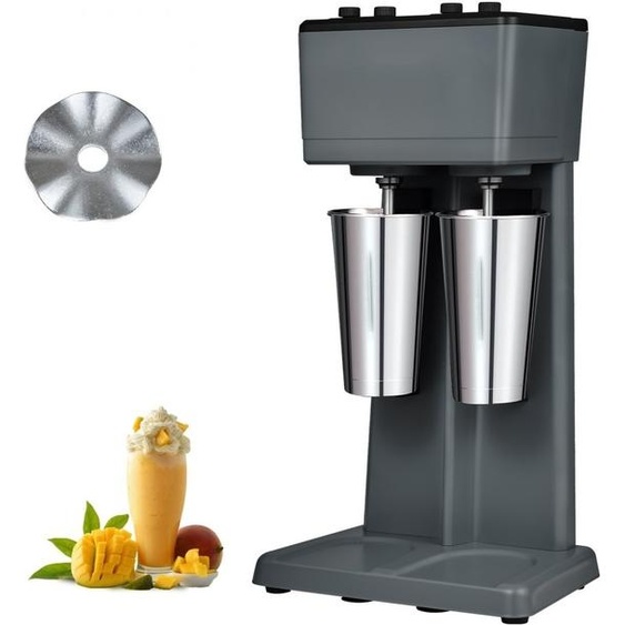 Mixeur à boissons Pro - 750 W, 820 mL - Machine à croquer le lait à double tête - 3 vitesses réglables 15.000 / 18.000 / 21.000 tr/min - Gobelet en inox - Milk & Proteinshake, Mixeur à boissons, Cocktail