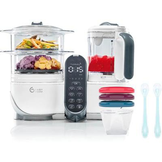 Mixeur Cuiseur Bébé Nutribaby+ White/3 babybols+2 cuillères