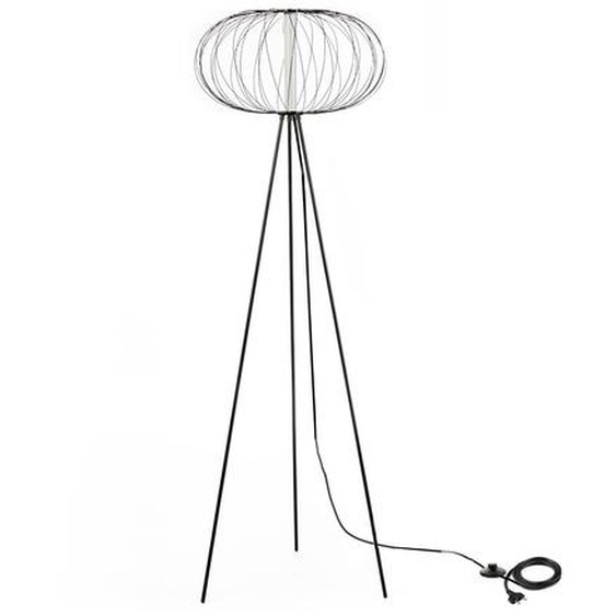 Mizar Lampadaire LED en acier noir