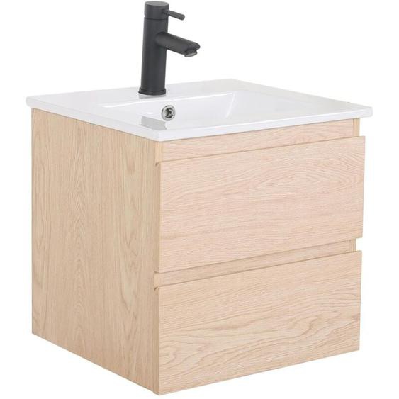 Mob-in - Meuble simple vasque sorrento 45 cm + vasque intégrée