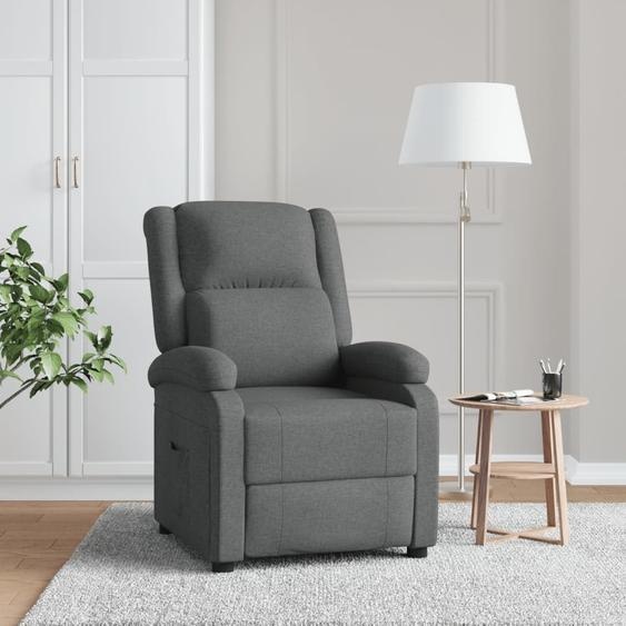 Möbel2024 Fauteuil relax gris foncé Tissu Fauteuil classique 808521