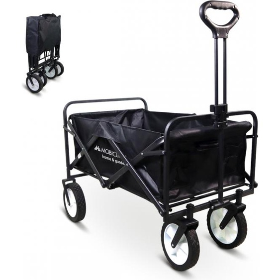 Mobiclinic, Chariot à bras pliable, Pour la plage et le jardin, Duna PRO, Poignée réglable, 360º Quatre roues motrices, Capacité de charge 100 kg, 85x54,5x58,5cm
