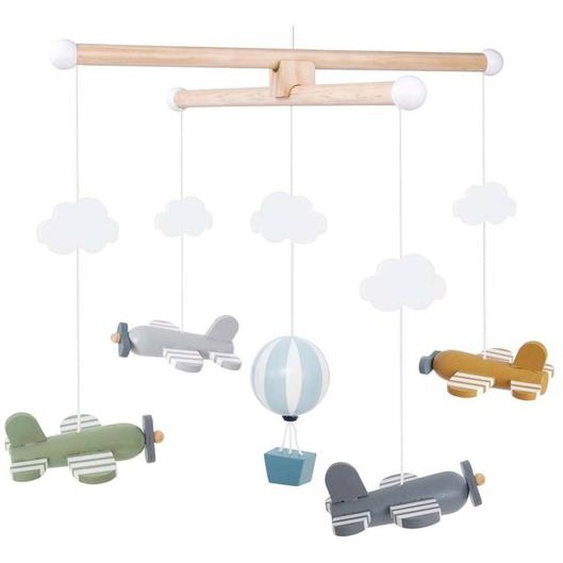 Mobile En Bois Avions & Montgolfière