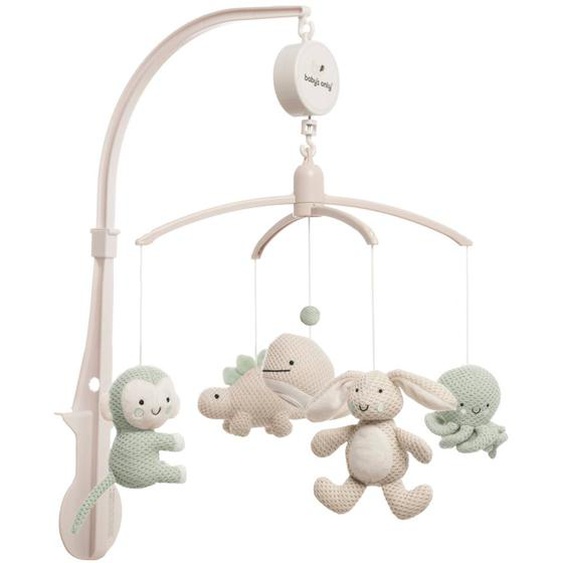 Mobile Musical Animals Beige, Vert Deau
