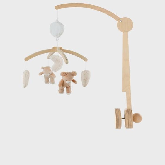 Mobile Musical Avec Bras En Bois – Lily & Fluffy Marron