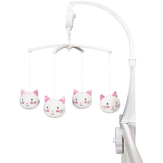 Mobile Musical Bébé En Polyester Blanc