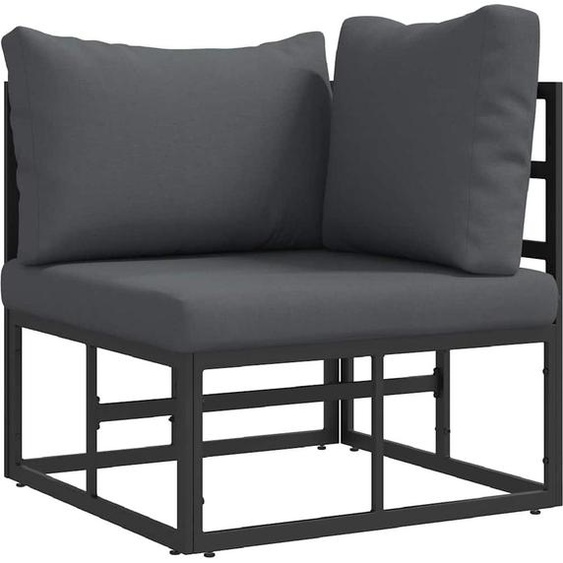 Mobilier de jardin Noir et anthracite 71,5 x 71,5 x 71 cm Métal
