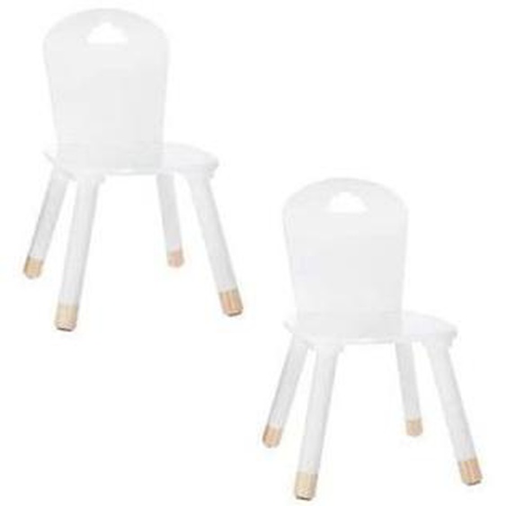 Mobilier pour les enfants - Atmosphera for kids - Lot de 2 chaises pour enfants - Nuage - 28 x 50 x 28 cm - Blanc