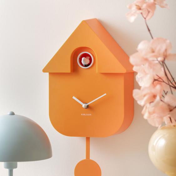 Modern Cuckoo - Horloge à pendule - Couleur - Orange