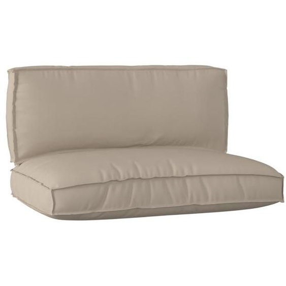 Moderne Lot de 2 Coussins extérieurs-Set de coussins pour palette de 2 pcs taupe en tissu Oxford @FR(611171)