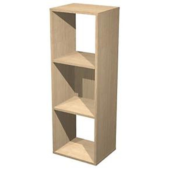 Module bibliothèque multicases - 3 cases - Chêne