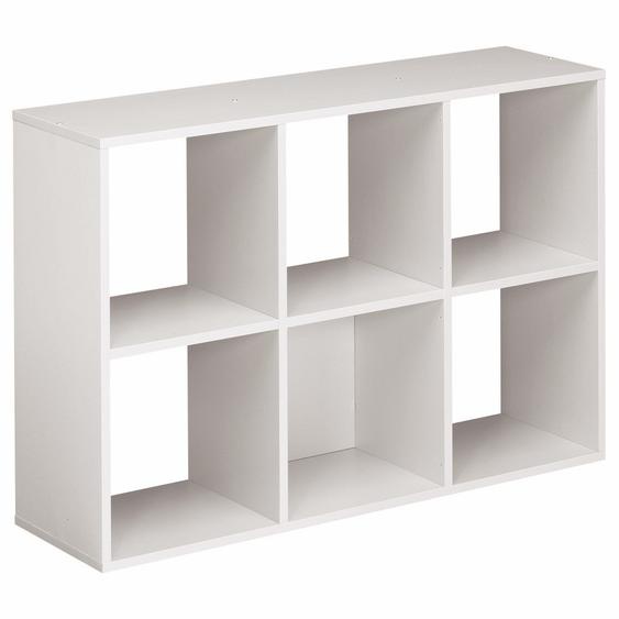 Module bibliothèque multicases Color -  6 cases - Aluminium