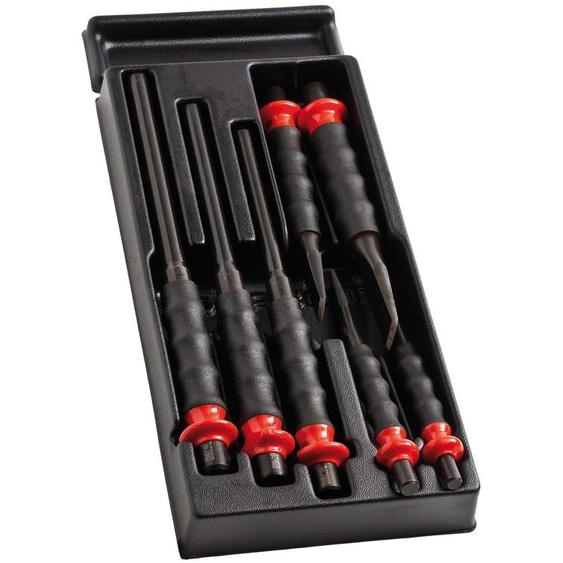 Module de 7 pièces chasse-goupilles - burins - bédanes gainés FACOM MOD.CG1PB