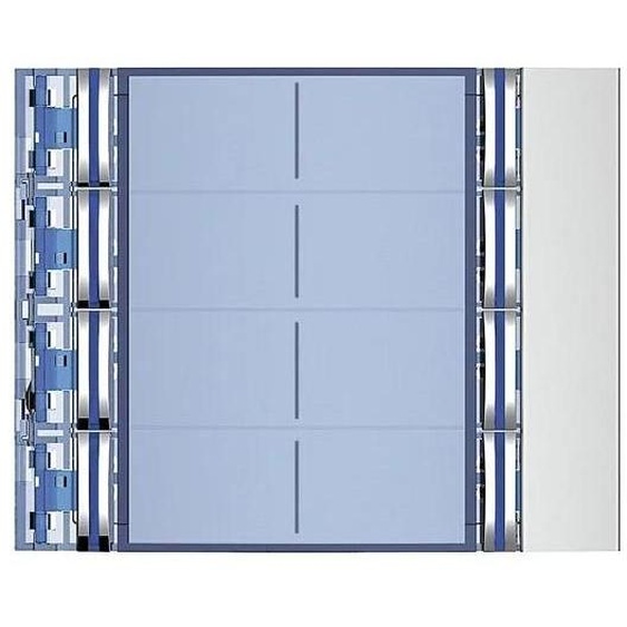 Cache BTICINO pour modules dappel SFERA en aluminium, 8 boutons dappel, couleur : Allmetal, 1 pièce.