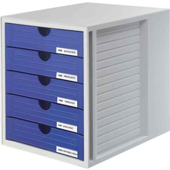 Module de classement - HAN - 5 tiroirs - Gris / Bleu - Polystyrène