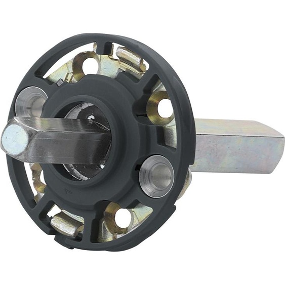 Module de montage Hoppe rond pour poignées de porte Hoppe, carré 10/72 mm, acier noir