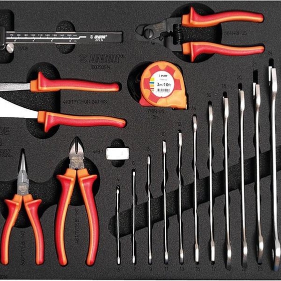 Module doutils Unior SOS pour chariot à outils rouge, clés à fourche, pinces - 1600SOS22