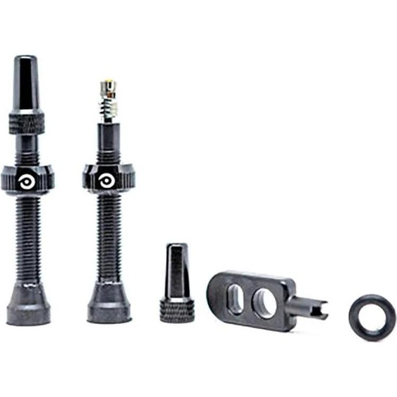 Momum Tav Presta Round Base Valves 2 unités Noir 44 mm Noir 44 mm