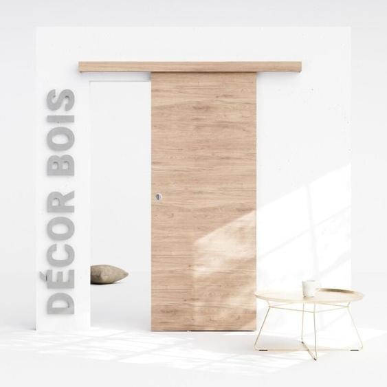 Mon Marché Déco - Porte Coulissante avec Rail - Denver 83 cm - Sans butée