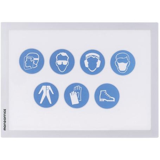 MONDOFFICE Pochette murale Cadre daffichage adhésif A4 - Cadre argent - Lot de 2