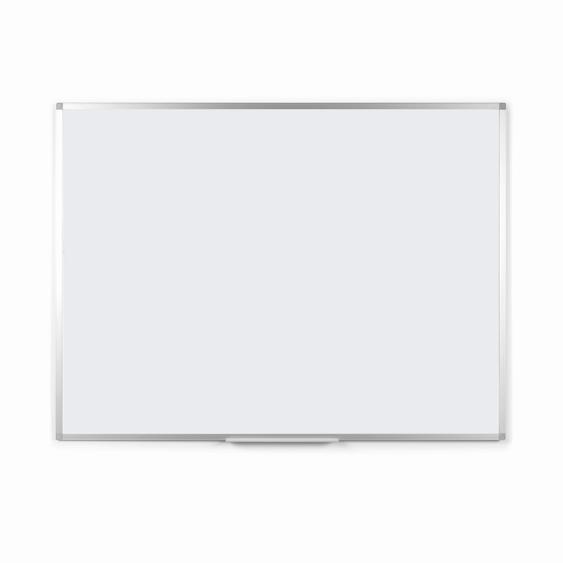 MONDOFFICE Tableau blanc émaillé - L.180 x H.120 cm - Magnétique - Cadre Aluminium