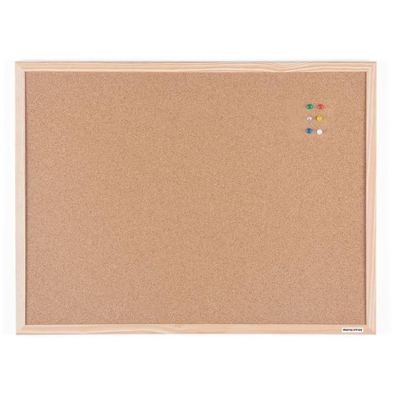 MONDOFFICE Tableau daffichage en liège - 45 x 60 cm - Cadre bois