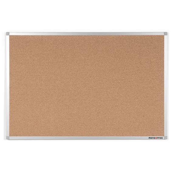 MONDOFFICE Tableau daffichage en liège - 60 x 90 cm - cadre aluminium