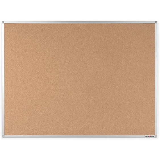 MONDOFFICE Tableau daffichage en liège - 90 x 120 cm - cadre aluminium