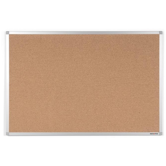 MONDOFFICE Tableau daffichage en liège - 90 x 180 cm - cadre aluminium