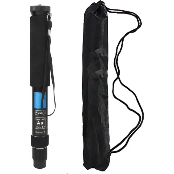 Monopode rétractable 8 sections 11 à 63 pouces Alliage daluminium portable avec disque éponge pour lappareil photo DSLR