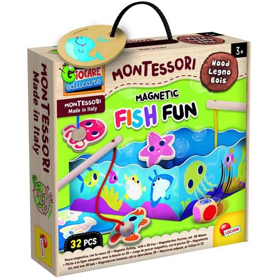 Montessori Baby Bois Fish Fun pêche À La Ligne Magnétique Multicolore