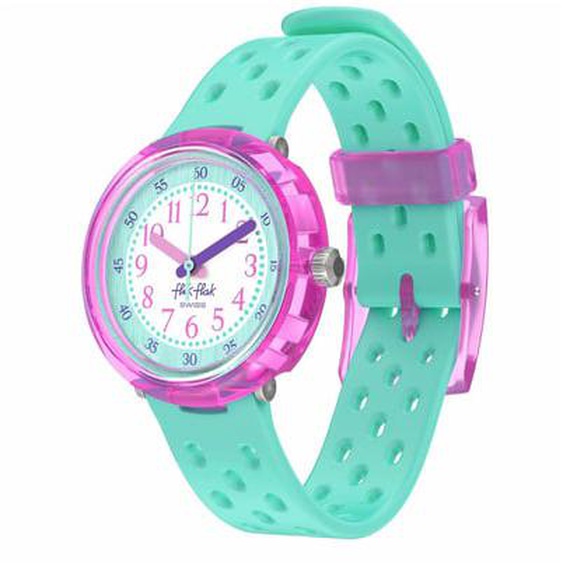 Montre Fille Bubbly hours Blanc, Vert menthe FCNP003