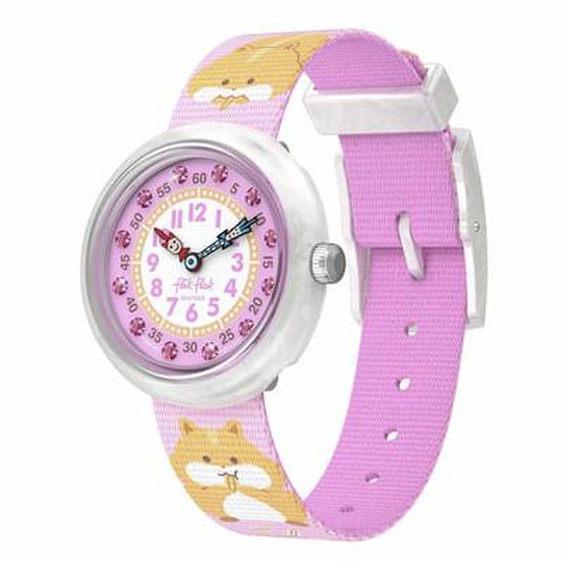 Montre Fille Friends fur-ever Rose, Blanc FBNP235