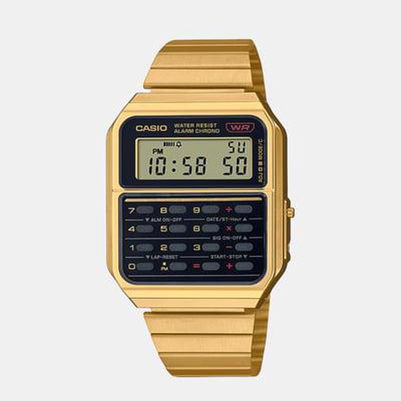 Montre Mixte Vintage calculator Doré CA-500WEG-1AEF