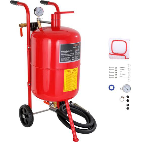 Mophorn - 10Gal/40L sableuse équipée dun robinet darrêt, dun manomètre, dune buse en céramique, dun tuyau de 2,5 m, dun entonnoir de