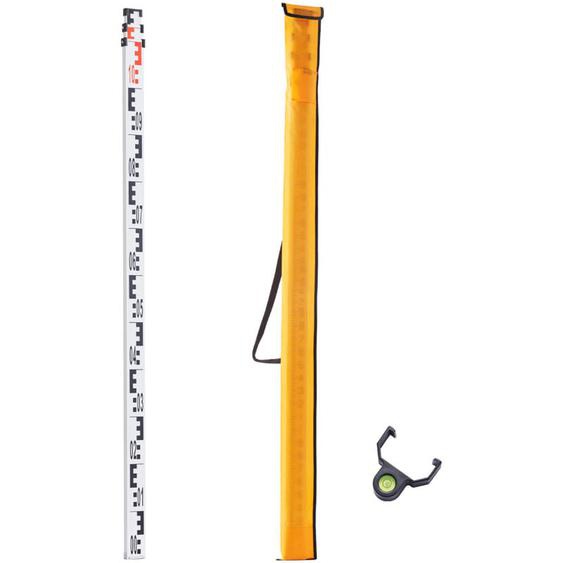 Tige de mesure télescopique en aluminium 3M, tige de mesure double face cm/mm, niveau à bulle et sac de transport pour les mesures de la maison, des