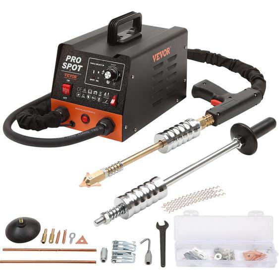 Vevor - Tire Clou Carrosserie 3 kW Kit Poste de Debosselage Soudeuse par Points 6 Modes de Soudage Outil de Reparation de Bosses de Carrosserie 16