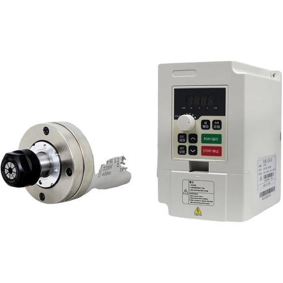 Moteur à broche refroidi à leau, 24 000 tr/min, variateur inclus, avec VFD