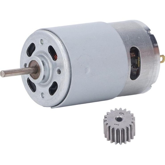 Moteur à courant continu à balais avec bobine en cuivre, boîtier en acier inoxydable, grand motoréducteur à torsion 19 pour véhicules électriques pour enfants, 15 000 tr/min