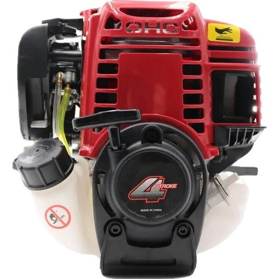 moteur à essence 4 temps, puissant avec 1,3 CV, 35,8 cm³ de cylindrée, design durable